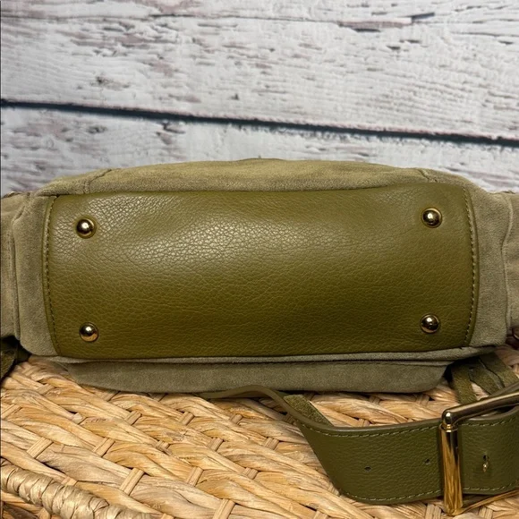 Aimee Kestenberg Away We Go Olive Green Suede leather Women's Bag - Picture 10 of 15